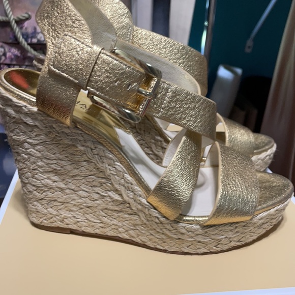 MICHAEL Michael Kors Gold Wedges - Picture 1 of 7